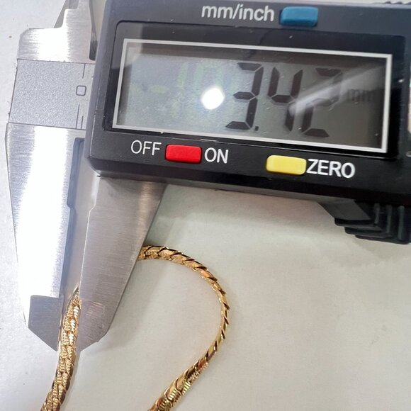 Vtg '55 UnisexTextured Flat Chain Necklace 28" Length 3.42mm Trifari@ Trifanium - Picture 6 of 9